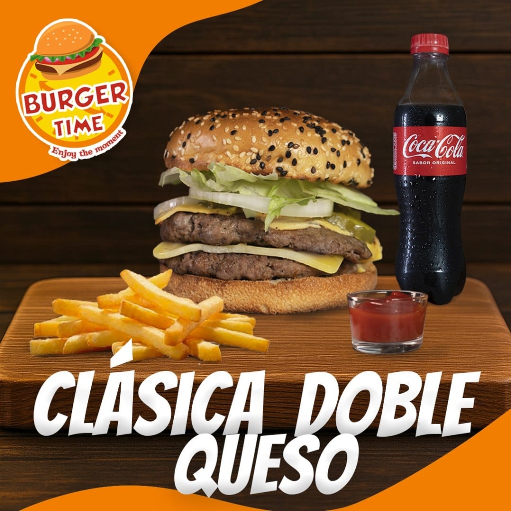 Hamburguesa Clásica Doble Queso
